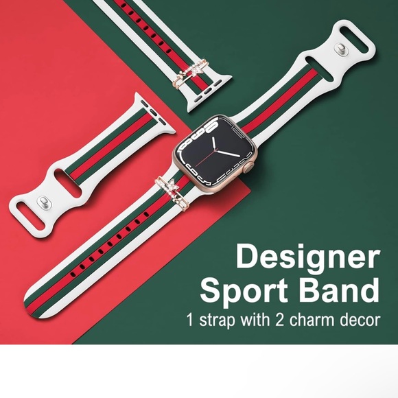 Designer Band with Charms Decor Compatible with Apple 42-44-45-49mm - Picture 3 of 6